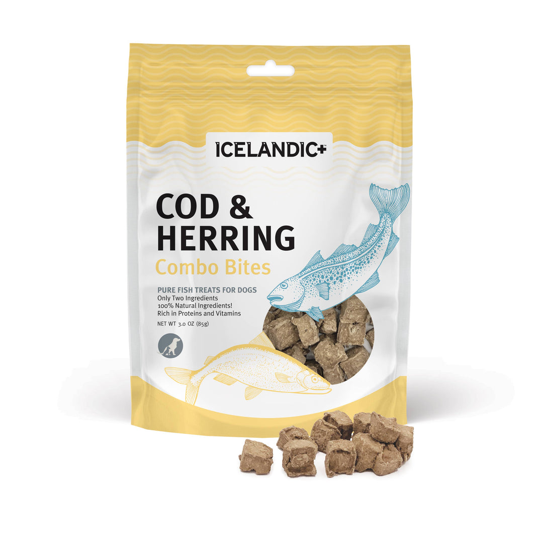Icelandic+ Cod & Herring Combo Bites Fish Dog Treat 3.0-oz