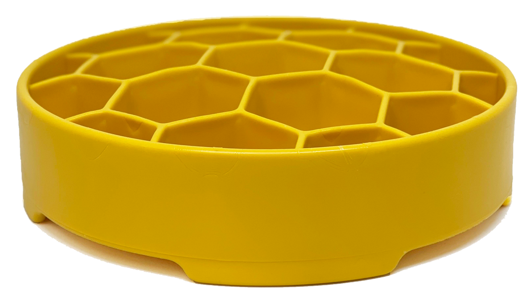 Honeycomb Design eBowl Enrichment Slow Feeder Bowl for Dogs