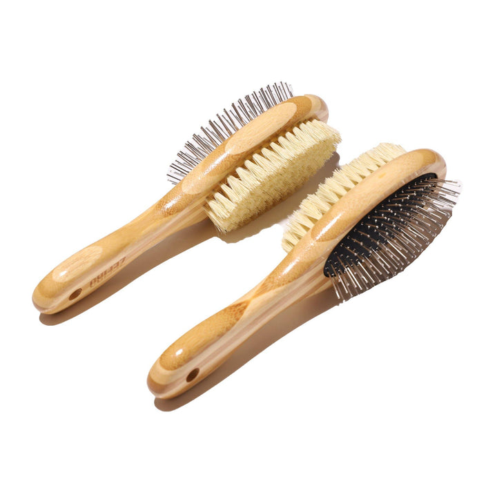 Bamboo Two-Sided Dog Brush