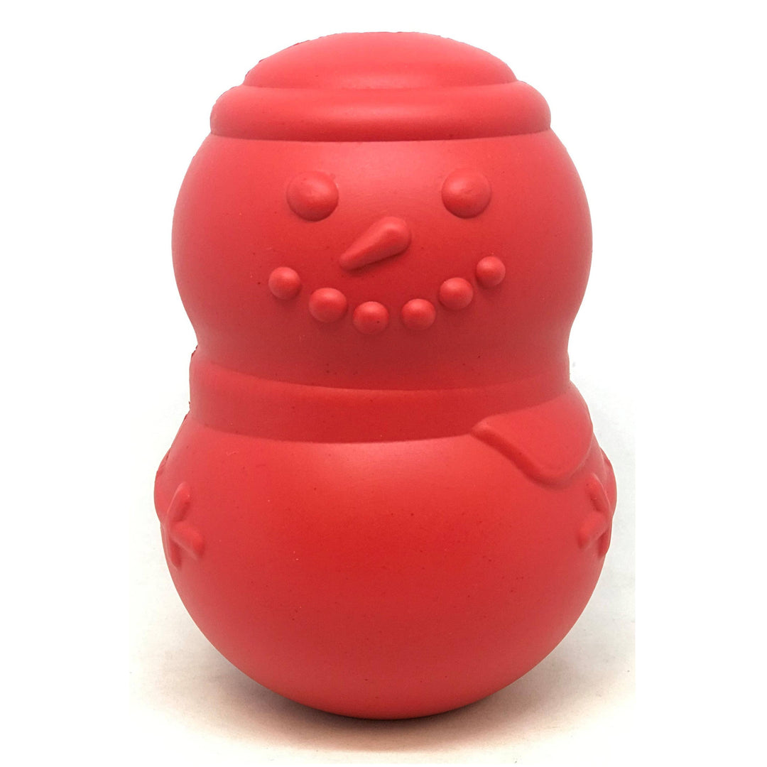 Snowman Rubber Treat Dispensing Dog Toy