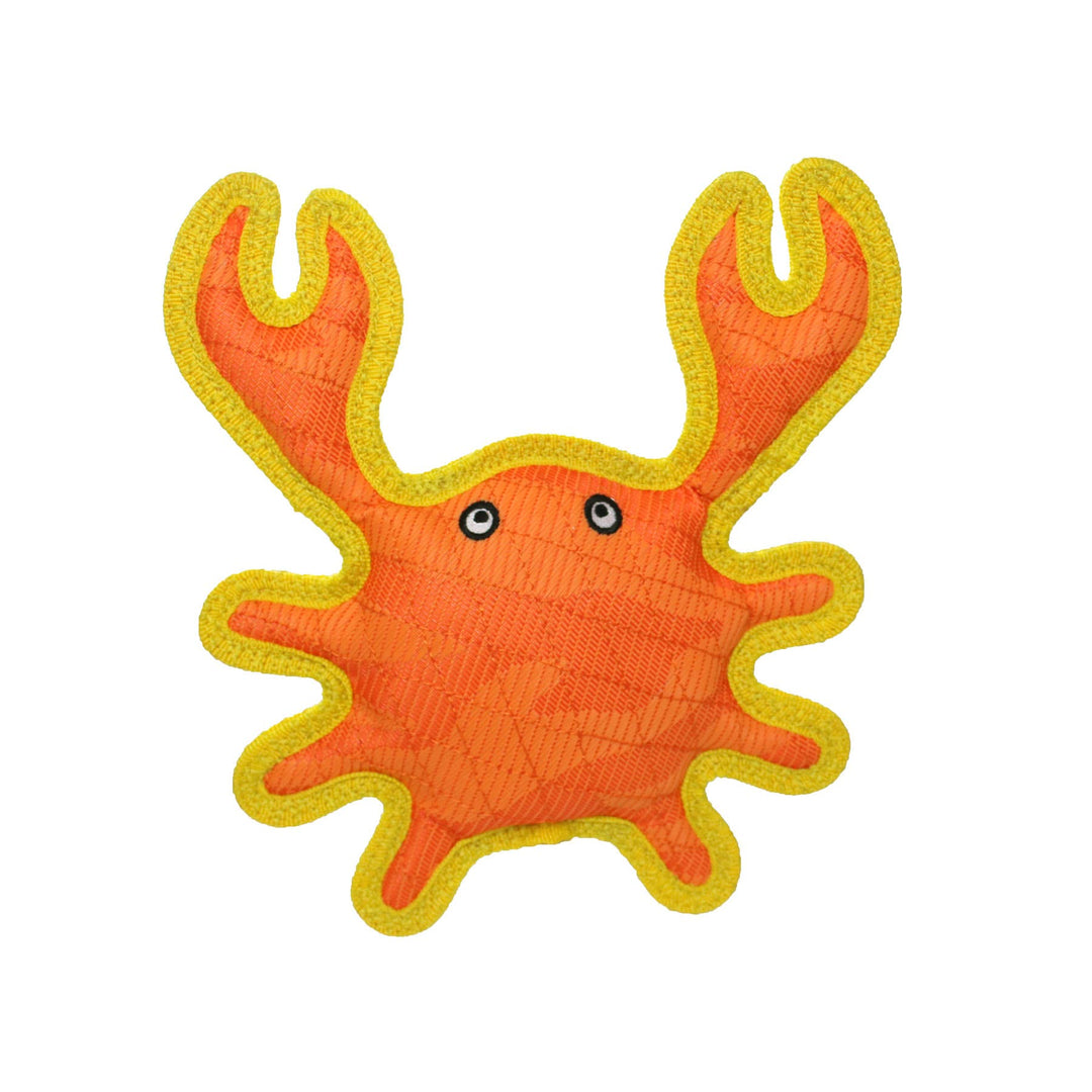 DuraForce Crab Tiger - Orange, Squeaky Dog Toy