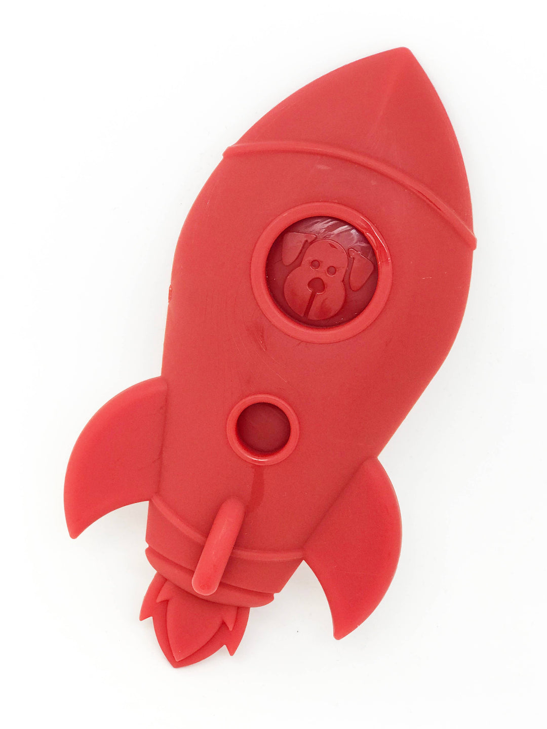 Durable Nylon Rocket Ship Chew Toy - Red
