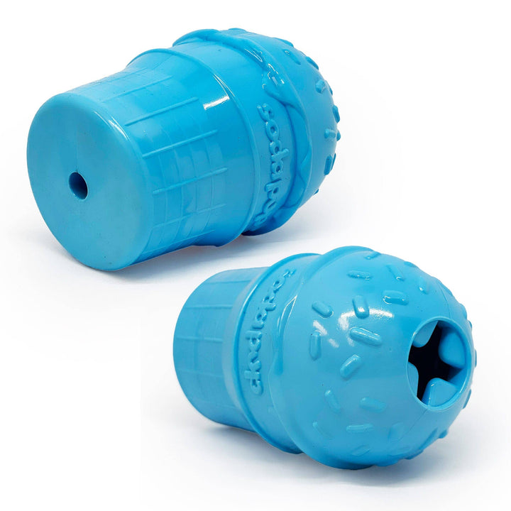 Blue Ice Cream Cone Rubber Chew Toy - L