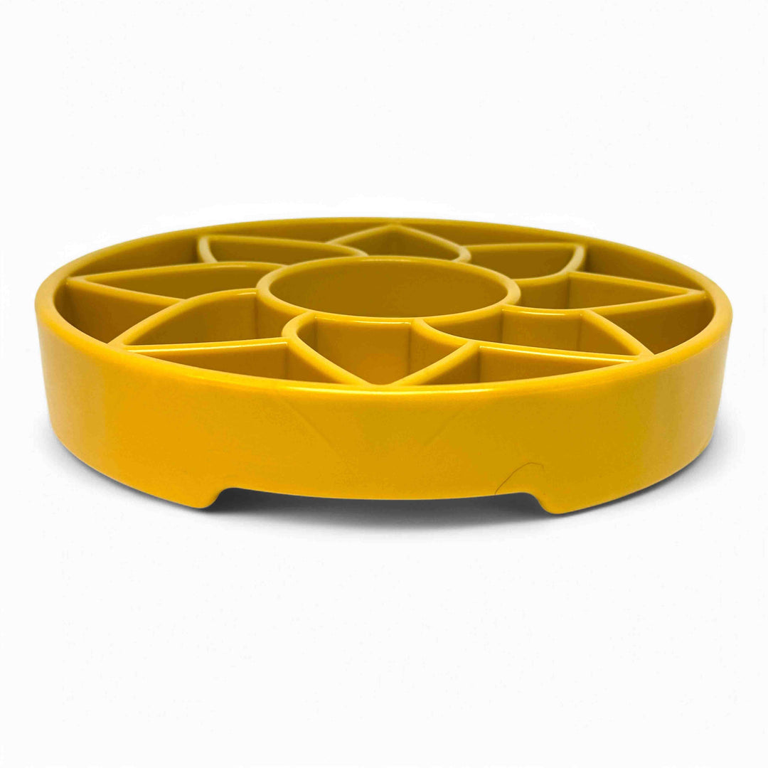 Sunflower Design eTray Enrichment Slow Feeder Tray for Dogs - Yellow