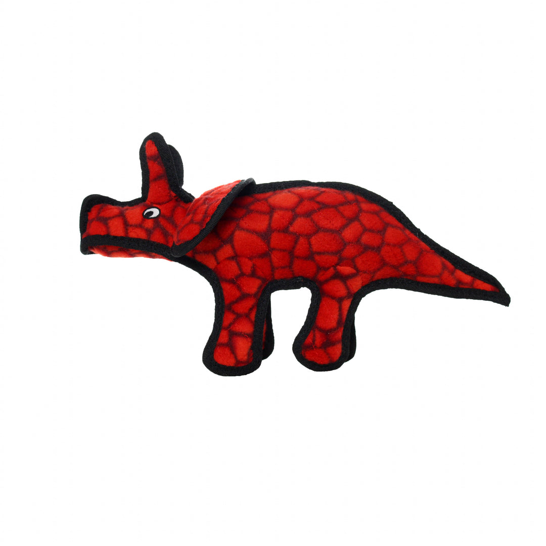 Tuffy Jr Dinosaur Triceratops, Durable, Squeaky Dog Toy