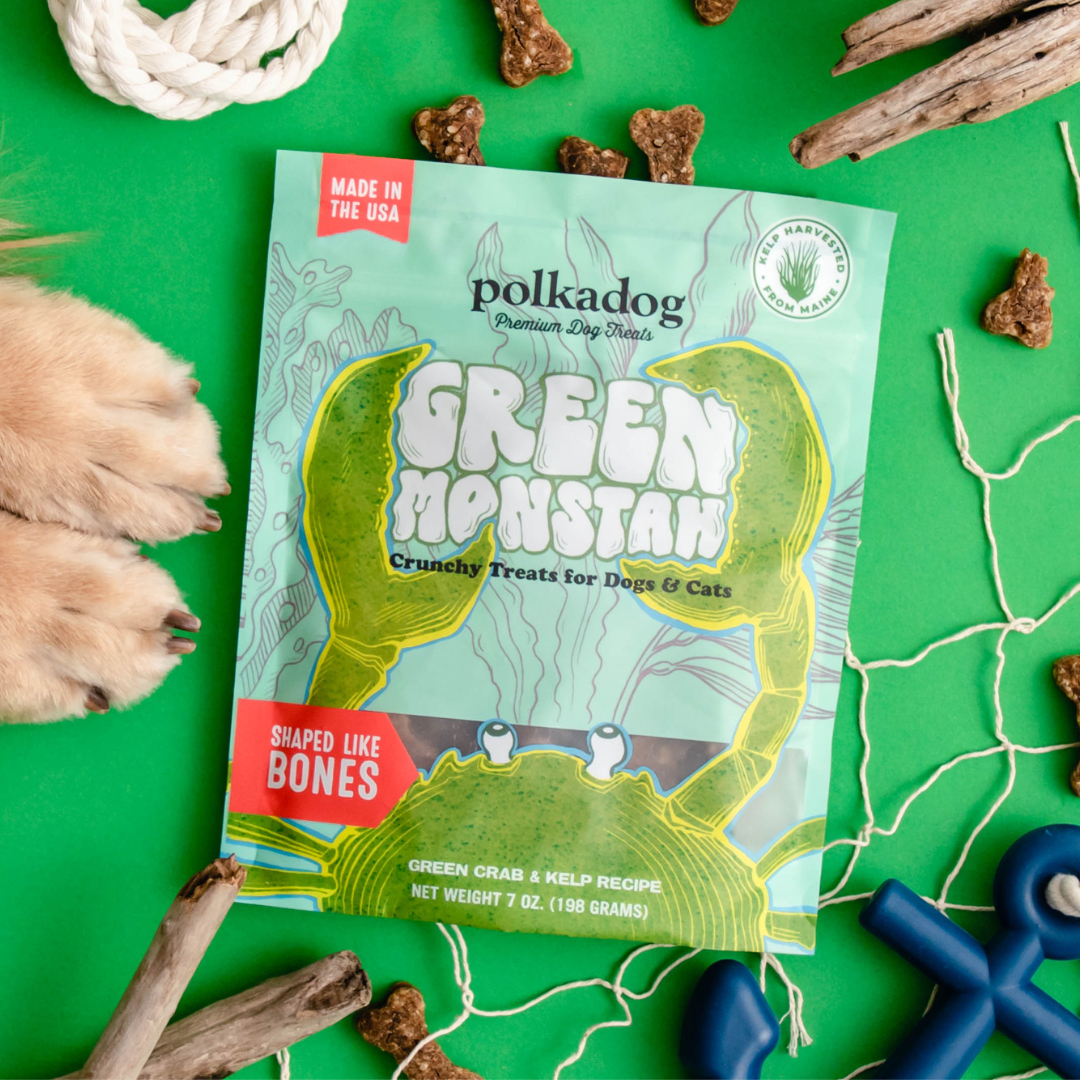 Green Monstah (Bone Shaped) - 7oz - Dog Treats