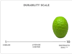 Green Dinosaur Egg Rubber Chew Toy - L