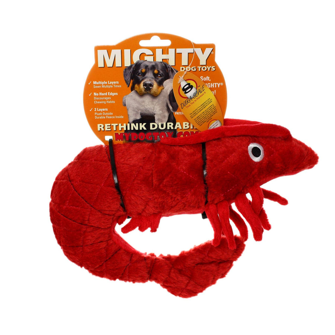 Mighty Ocean Prawn, Plush, Squeaky Dog Toy