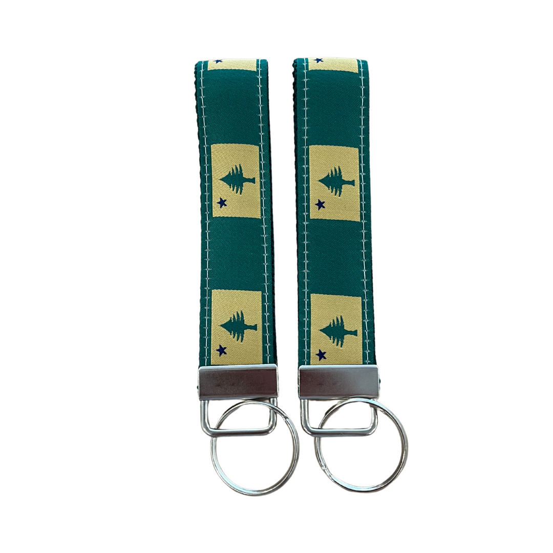 Green 1901 Flag Key Wristlet