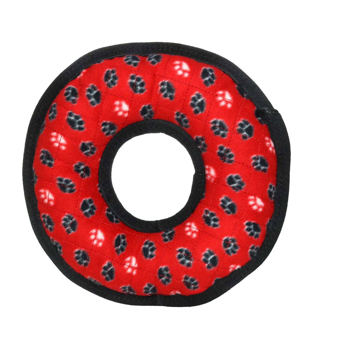 Tuffy Ultimate Ring - Red Paw, Squeaky Dog Toy