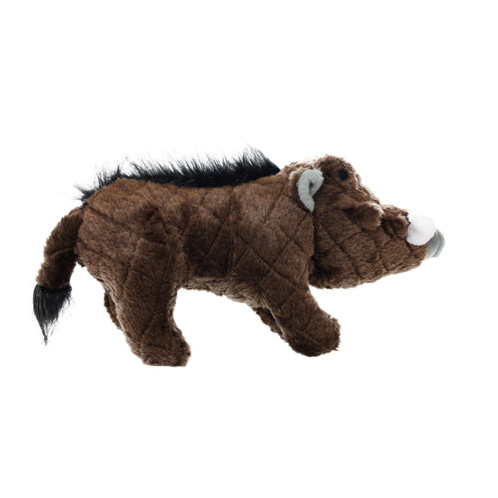 Mighty Safari Warthog - Brown, Plush, Squeaky Dog Toy
