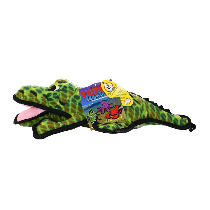 Tuffy Ocean Alligator, Durable, Squeaky Dog Toy