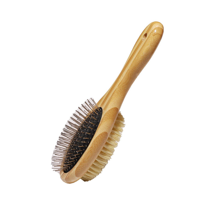 Bamboo Two-Sided Dog Brush