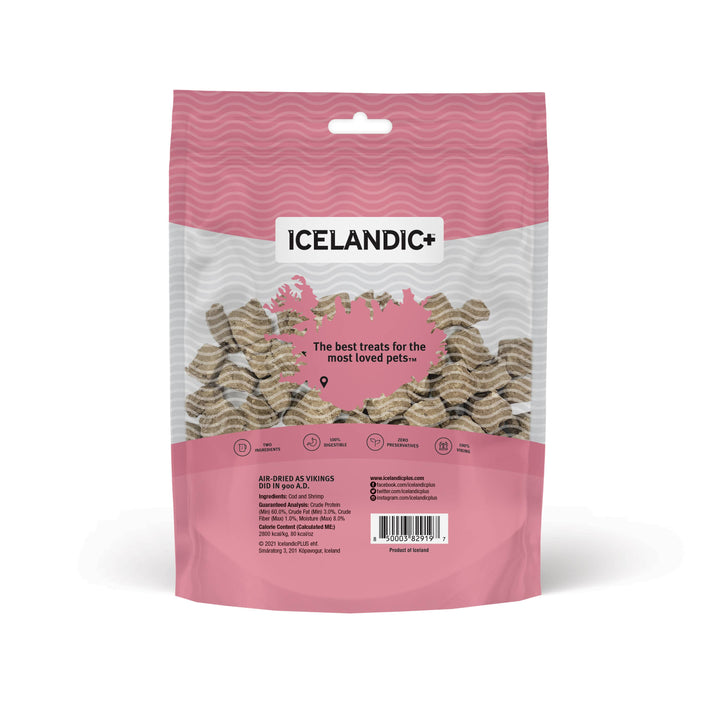 Icelandic+ Cod & Shrimp Combo Bites Fish Dog Treat 3.0-oz