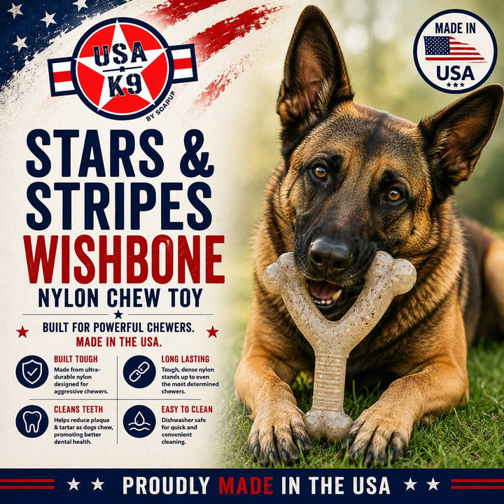 Wishbone Nylon Dog Chew Toy for Aggressive Chewers | USA Made