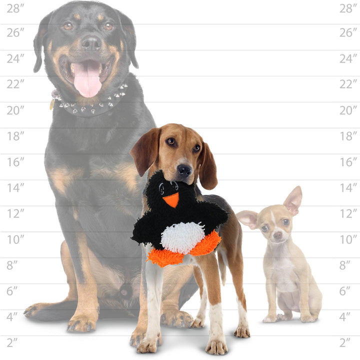 Mighty Microfiber Ball Med Black Penguin, Squeaky Dog Toy