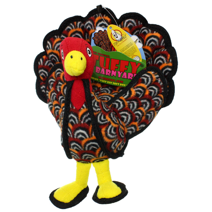Tuffy Barnyard Turkey, Durable, Tough, Squeaky Dog Toy