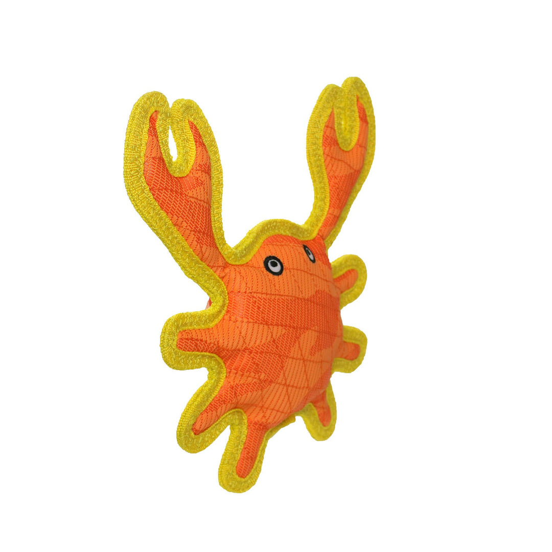 DuraForce Crab Tiger - Orange, Squeaky Dog Toy
