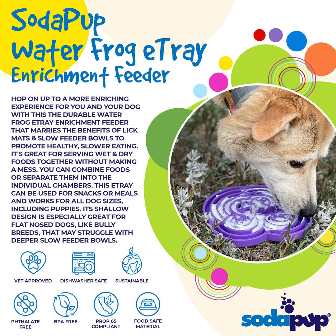Water Frog Design eTray Enrichment Tray for Dogs - Purple
