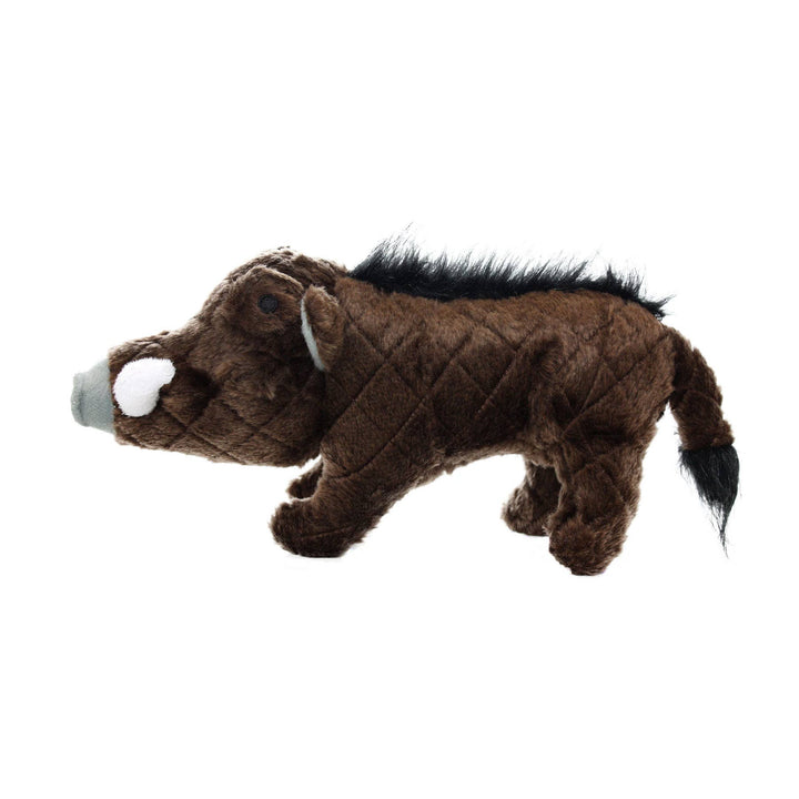 Mighty Safari Warthog - Brown, Plush, Squeaky Dog Toy