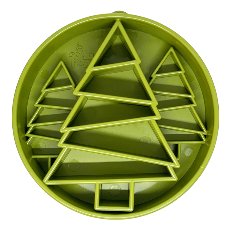 Pine Tree Design eBowl Enrichment Slow Feeder Bowl for Dogs