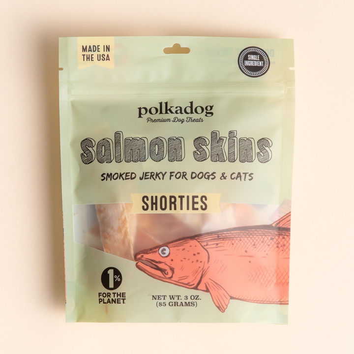 Salmon Skins Smoked Jerky - 3oz - Dog & Cat Treats