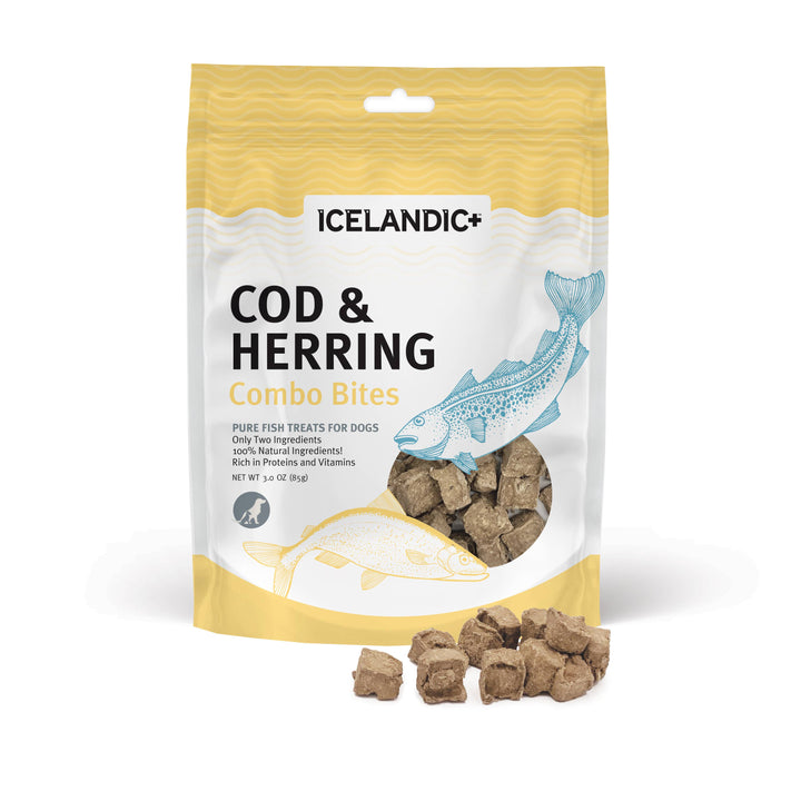 Icelandic+ Cod & Herring Combo Bites Fish Dog Treat 3.0-oz