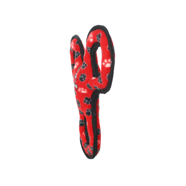 Tuffy Jr 3 WayTug - Red Paw, Durable, Tough, Squeaky Dog Toy