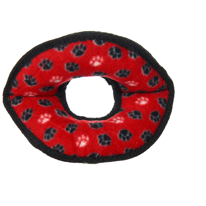 Tuffy Ultimate 4 Way Ring - Red Paw, Squeaky Dog Toy