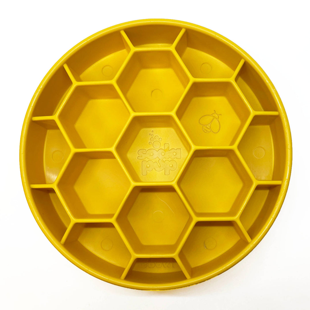 Honeycomb Design eBowl Enrichment Slow Feeder Bowl for Dogs