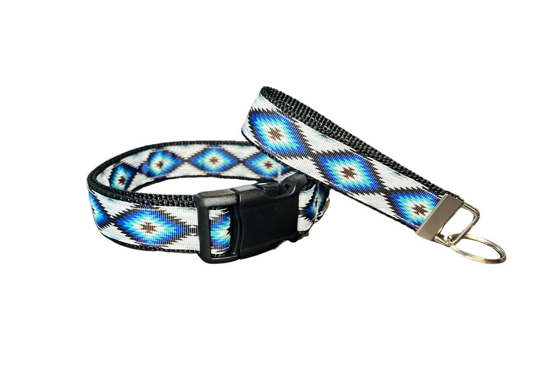 Aztec Collar & Key Wristlet Set
