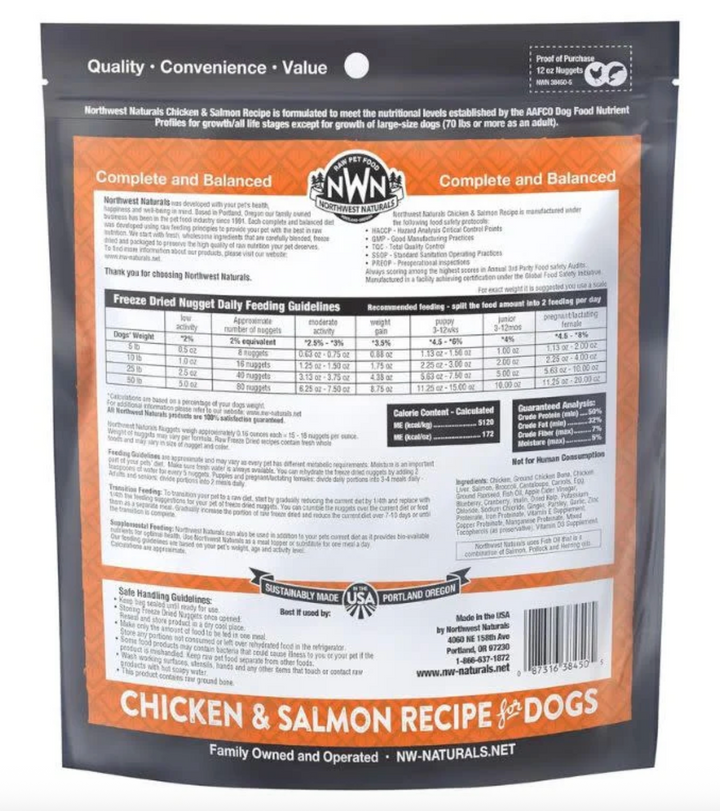 Northwest Naturals Freeze Dried Chicken & Salmon Dog Food - 12 oz