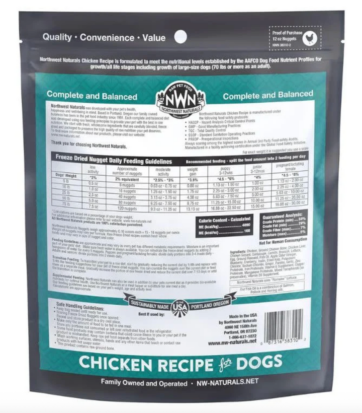 Northwest Naturals Freeze Dried Chicken Dog Food - 12 oz