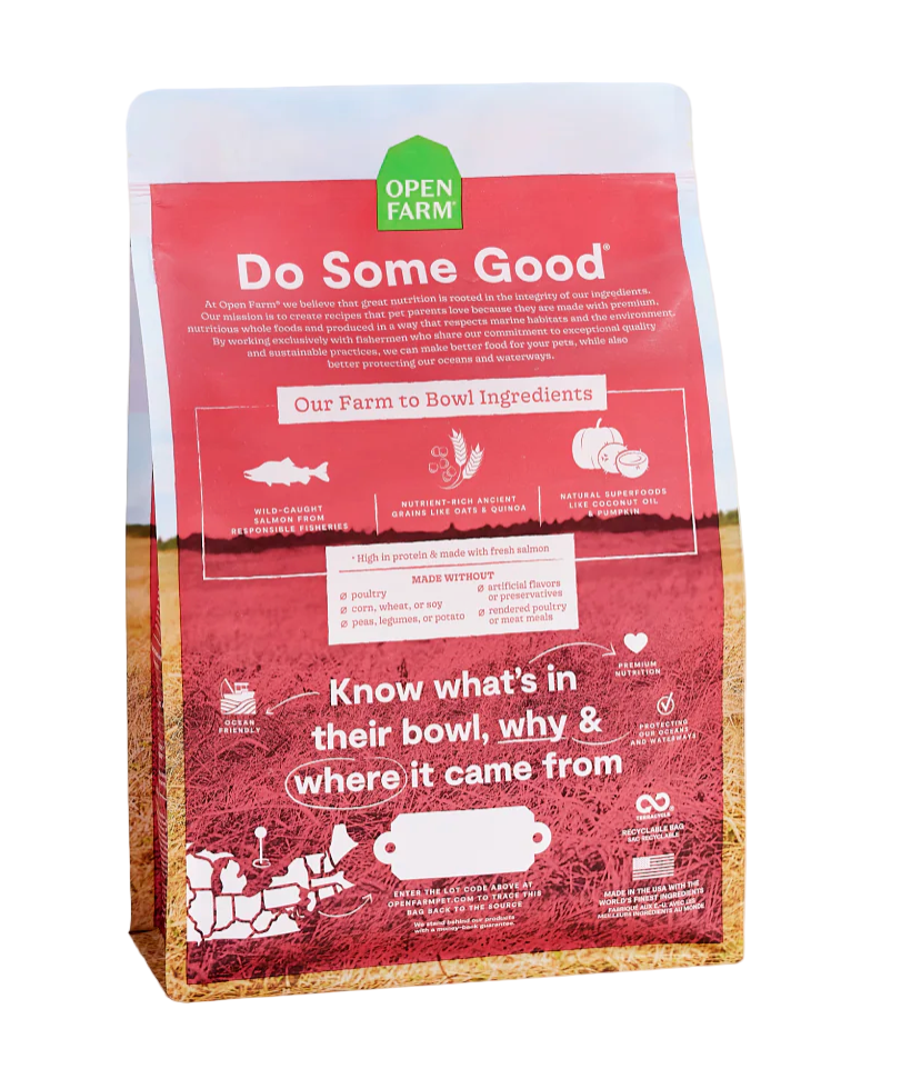 Open Farm Wild Salmon & Ancient Grains Dry Dog Food - 4lbs