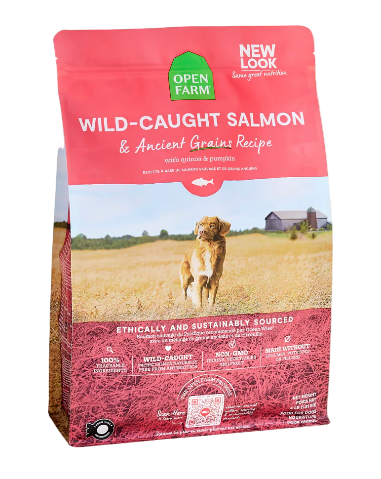 Open Farm Wild Salmon & Ancient Grains Dry Dog Food - 4lbs