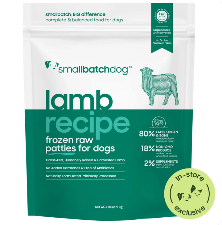 Small Batch Dog Frozen Lamb Patties - 6LBS