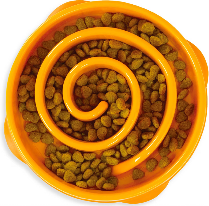 Outward Hound Fun Feeder Slo Bowl, Orange - Small