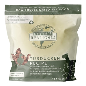 Steve's Real Food TURDUCKEN Freeze Dried Nuggets Dog & Cat Food - 1.25LB