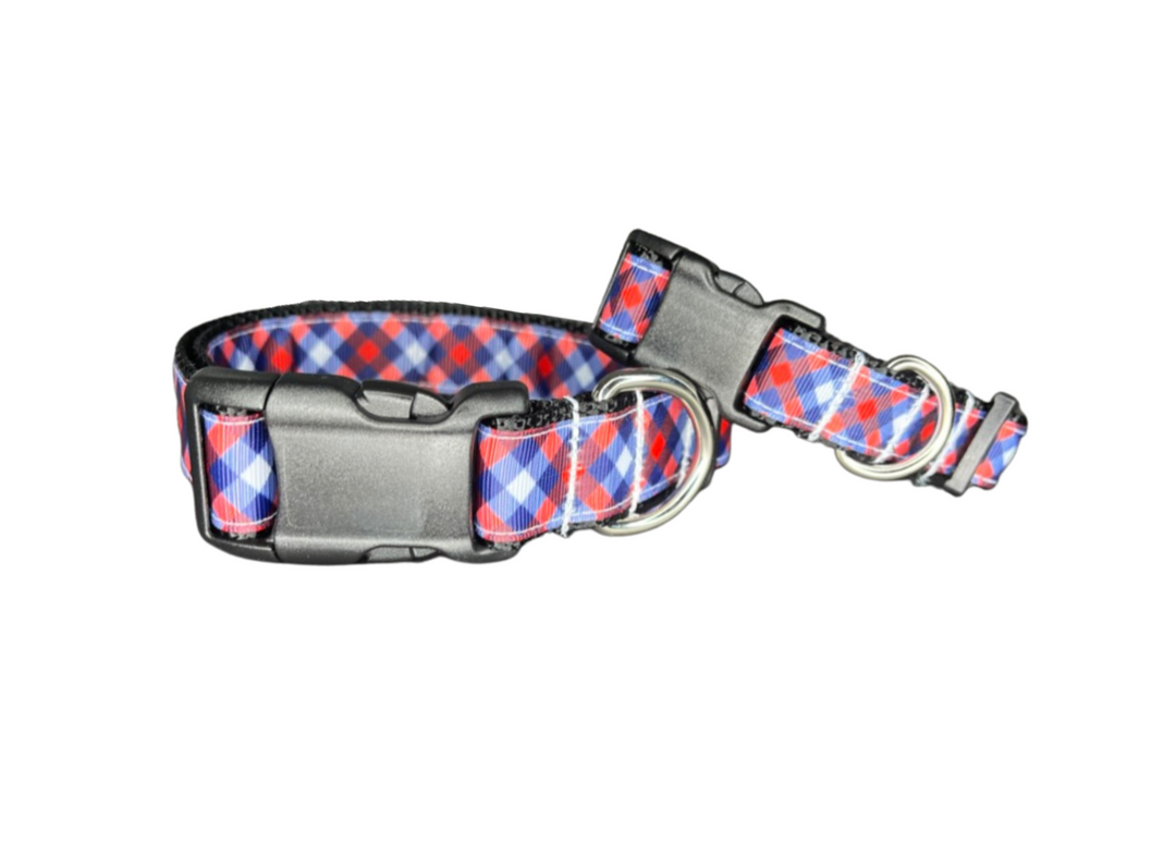 Patriotic Plaid Collar