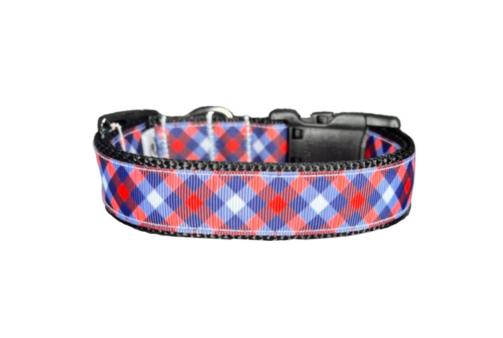 Patriotic Plaid Collar