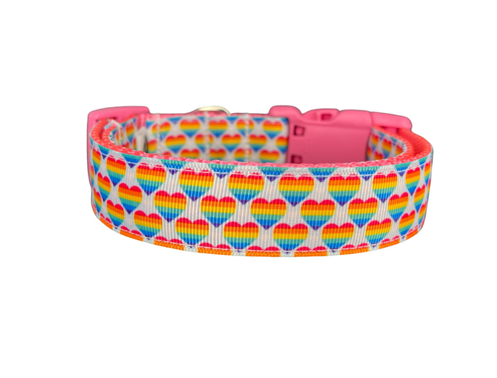 Rainbow Hearts Collar