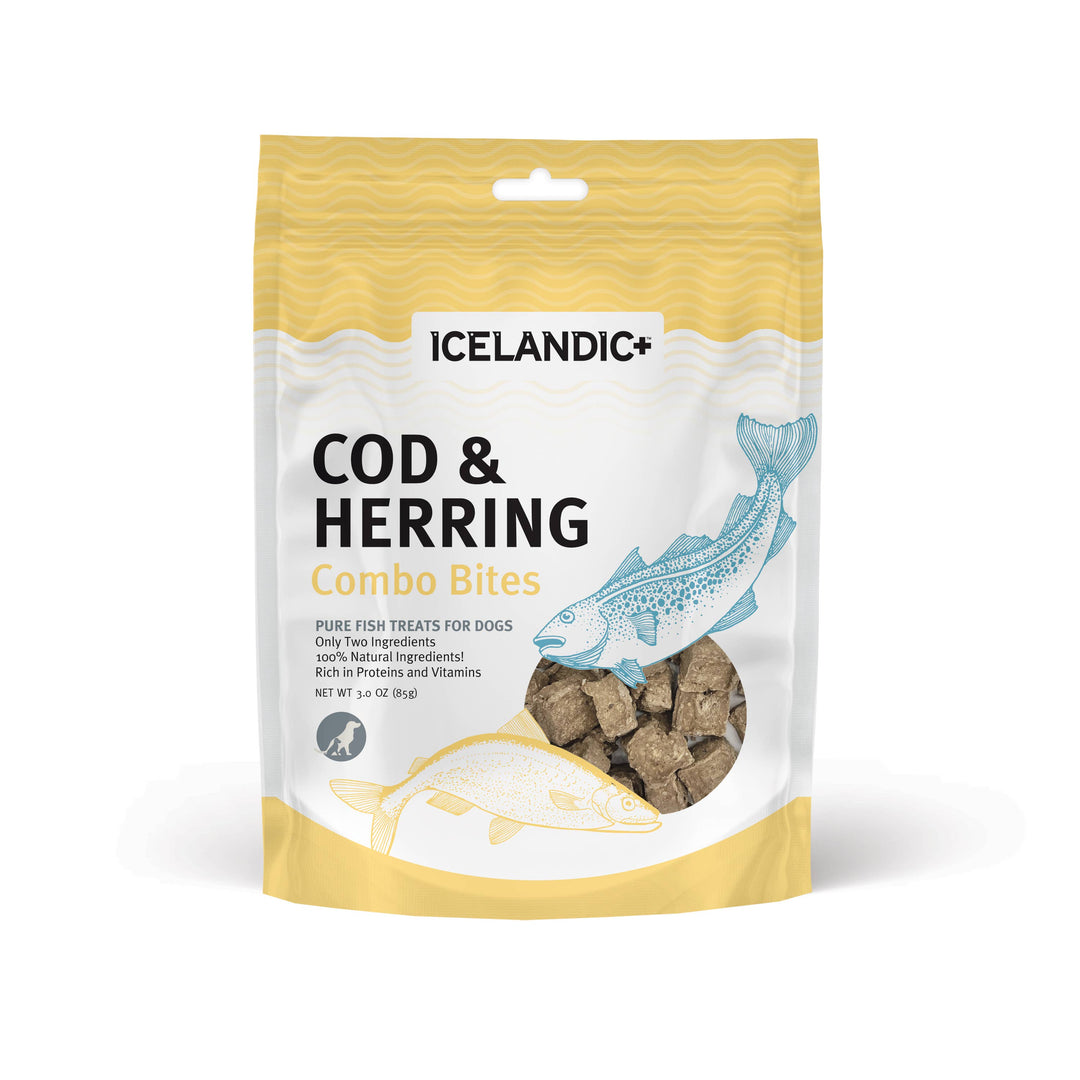 Icelandic+ Cod & Herring Combo Bites Fish Dog Treat 3.0-oz
