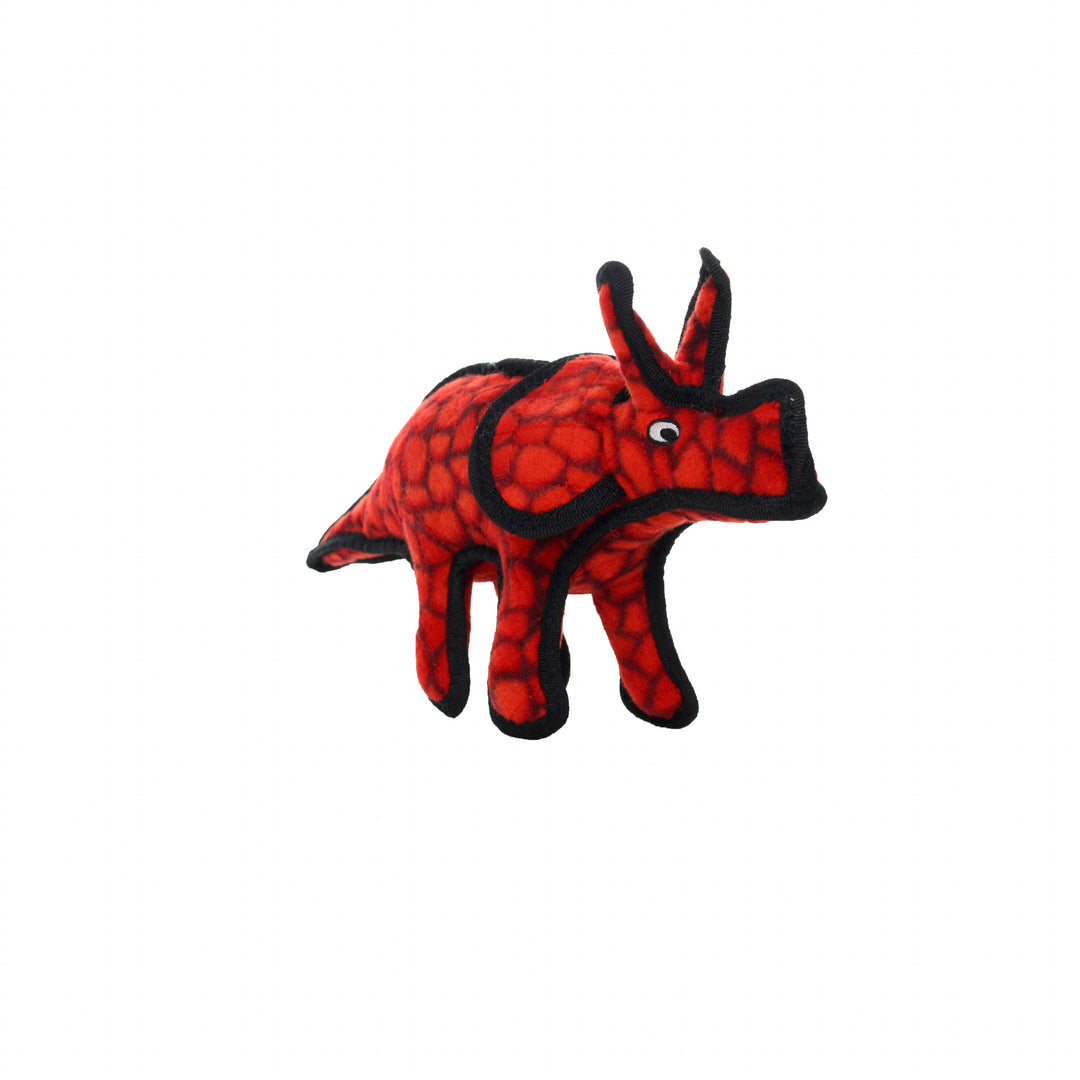 Tuffy Jr Dinosaur Triceratops, Durable, Squeaky Dog Toy
