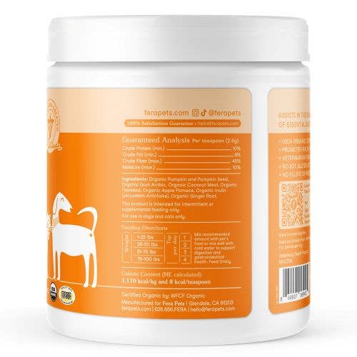 Pumpkin Plus Fiber Support for Dogs and Cats