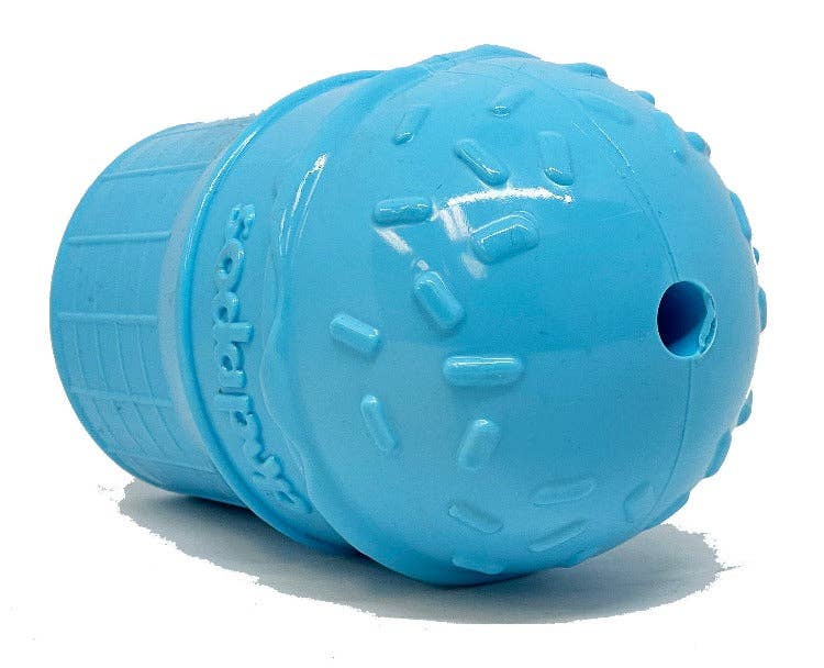Blue Ice Cream Cone Rubber Chew Toy - L