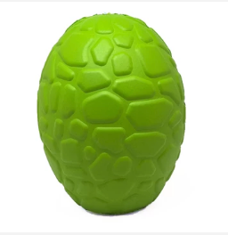 Green Dinosaur Egg Rubber Chew Toy - L