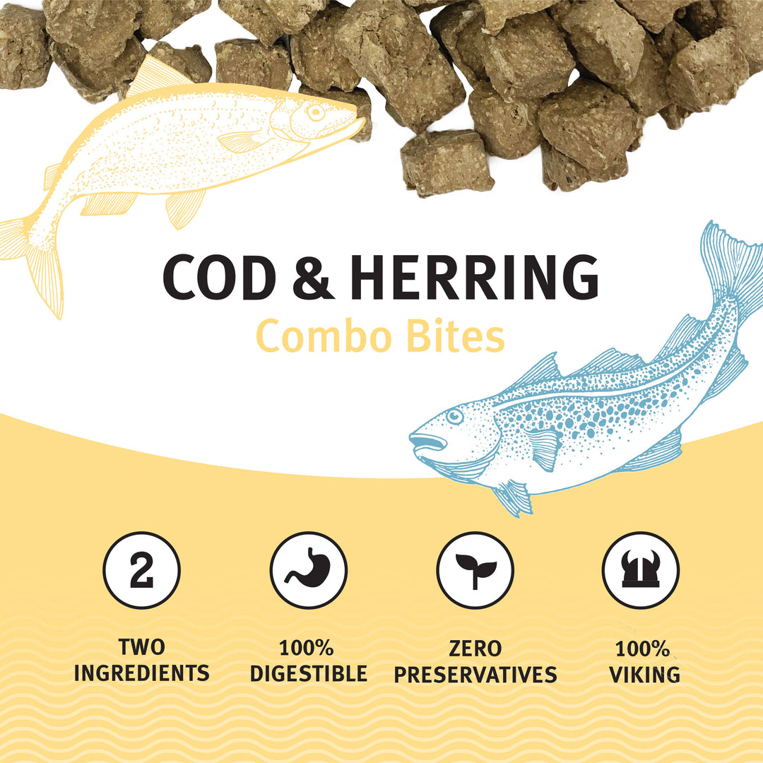 Icelandic+ Cod & Herring Combo Bites Fish Dog Treat 3.0-oz