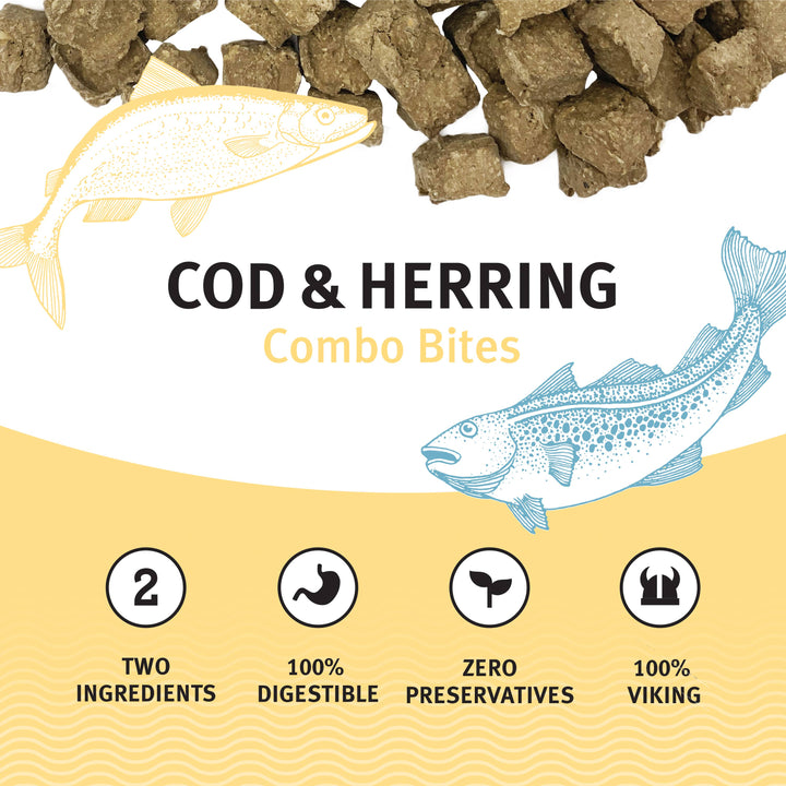 Icelandic+ Cod & Herring Combo Bites Fish Dog Treat 3.0-oz