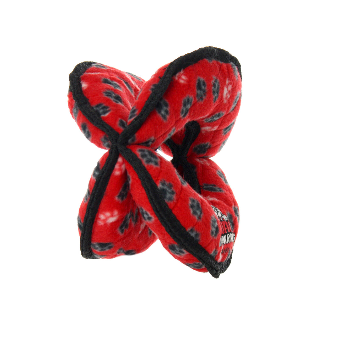 Tuffy Ultimate 4 Way Ring - Red Paw, Squeaky Dog Toy