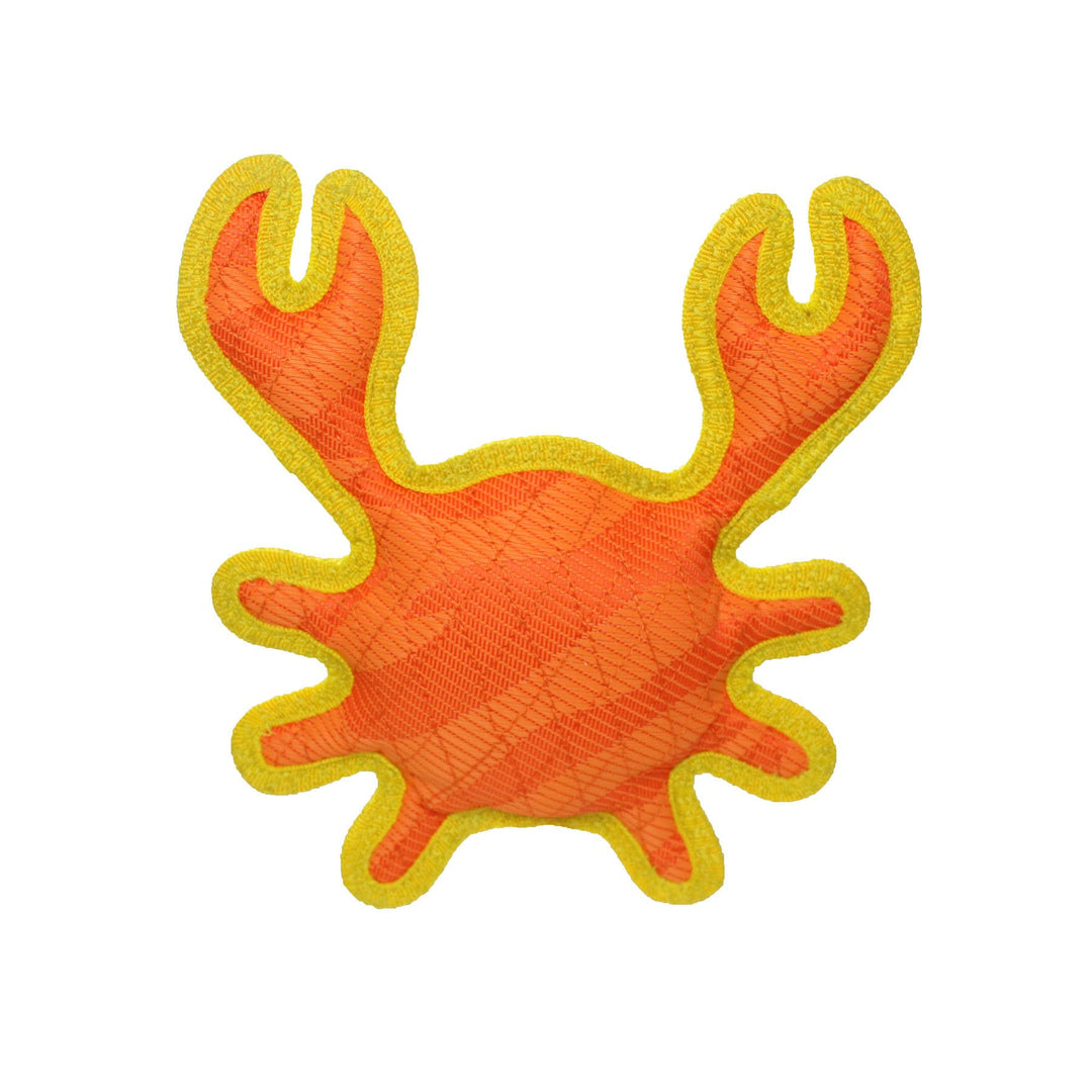 DuraForce Crab Tiger - Orange, Squeaky Dog Toy